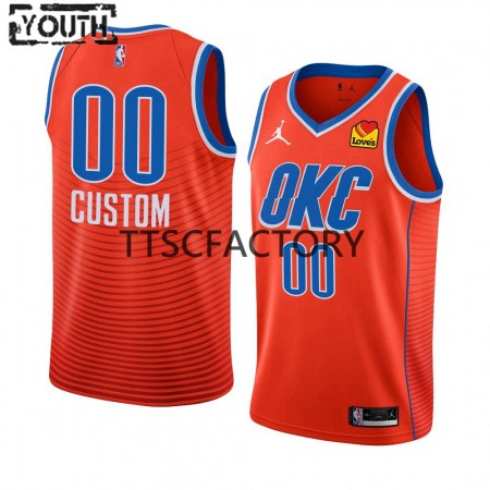 Camiseta Niños NBA Oklahoma City Thunder Personalizadas Nike 2022-23 Statement Edition Naranja Swingman